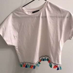 NWOT white crop top